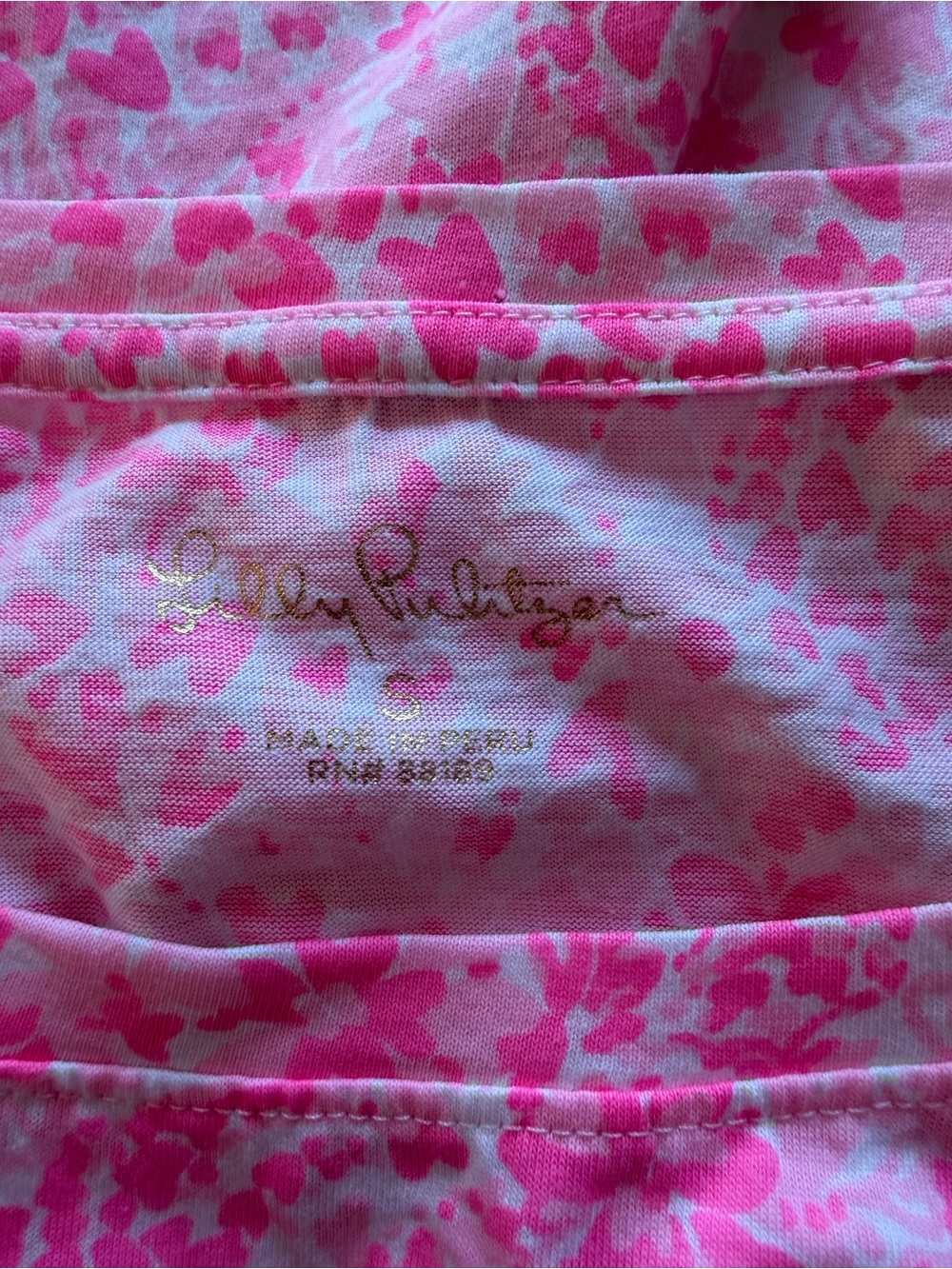 Lilly Pulitzer top pink and white shirt sleeved - Picture 3 of 3